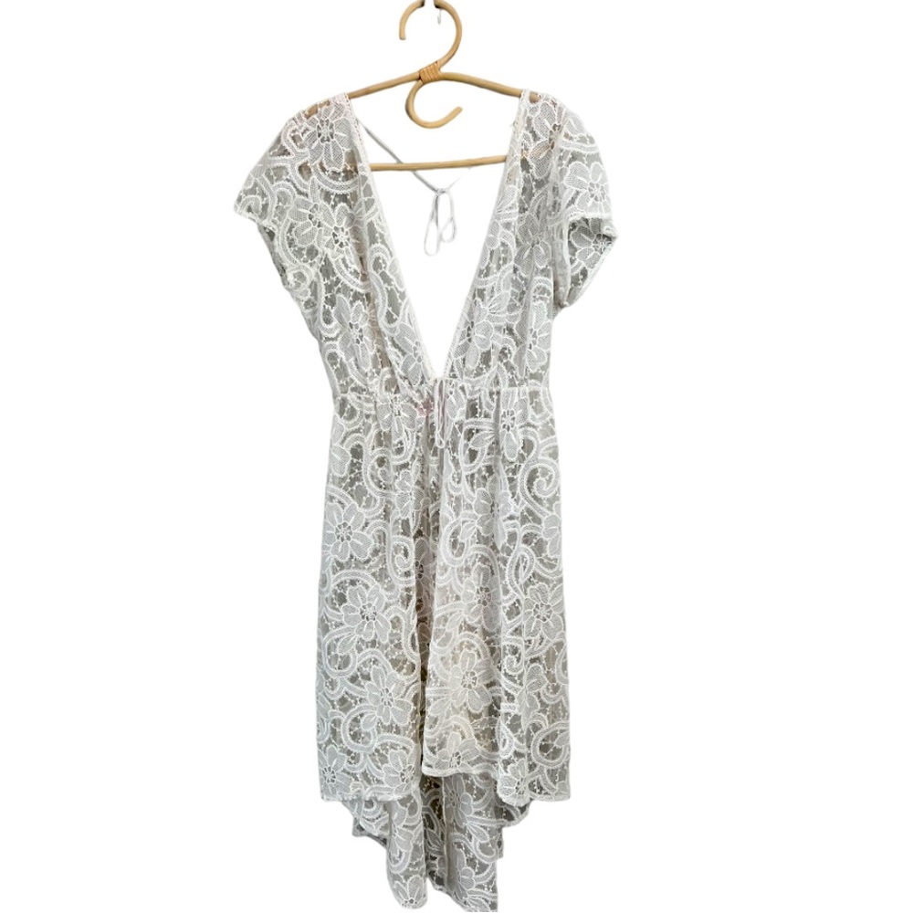 Victoria's Secret White Lace Robe